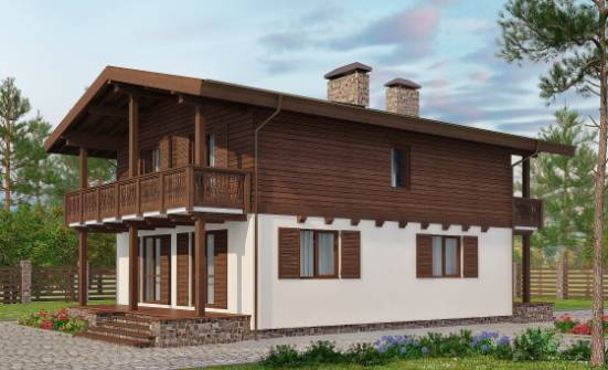 150-016-Л Проект двухэтажного дома с мансардой, экономичный коттедж из арболита Бологое | Проекты домов от House Expert