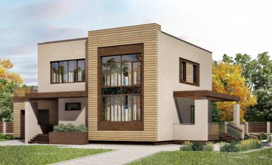 220-003-Л Проект двухэтажного дома, гараж, простой коттедж из газосиликатных блоков Конаково | Проекты домов от House Expert
