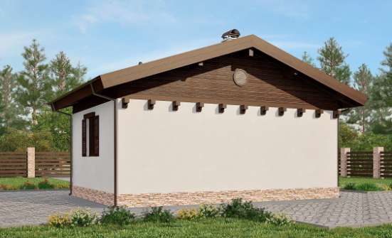040-003-П Проект бани из арболита Удомля | Проекты одноэтажных домов от House Expert