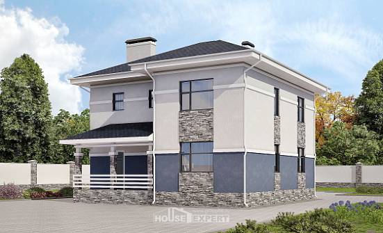 150-014-Л Проект двухэтажного дома, небольшой дом из твинблока Тверь | Проекты домов от House Expert