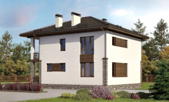 170-005-П Проект двухэтажного дома, красивый загородный дом из пеноблока Ржев | Проекты домов от House Expert