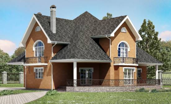 310-001-П Проект двухэтажного дома с мансардой, просторный дом из бризолита Бологое | Проекты домов от House Expert