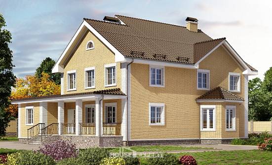 320-003-Л Проект двухэтажного дома, просторный загородный дом из пеноблока Вышний Волочёк | Проекты домов от House Expert