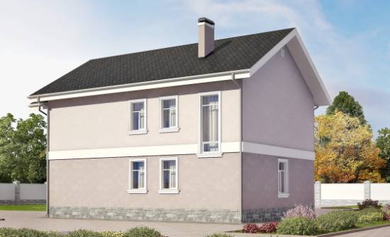 170-008-П Проект двухэтажного дома, уютный домик из бризолита Ржев | Проекты домов от House Expert