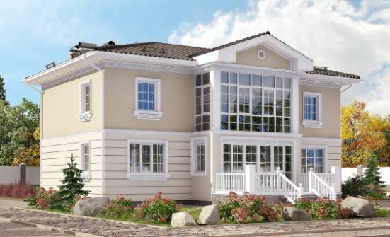 210-005-Л Проект двухэтажного дома, классический домик из пеноблока Вышний Волочёк | Проекты домов от House Expert
