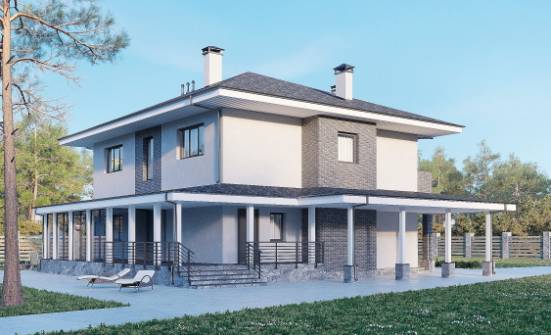 250-004-Л Проект двухэтажного дома, просторный дом из твинблока Кашин | Проекты домов от House Expert