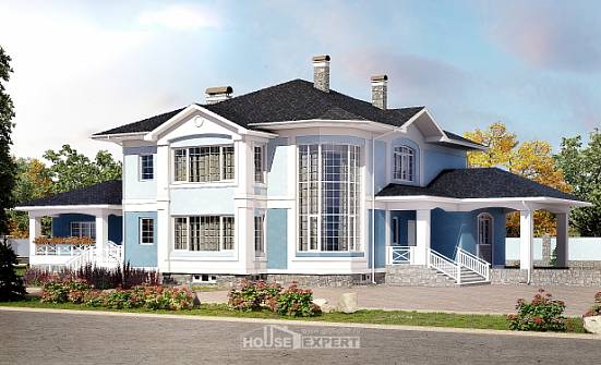 620-001-П Проект трехэтажного дома, гараж, уютный загородный дом из поризованных блоков Вышний Волочёк | Проекты домов от House Expert