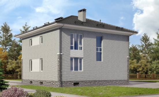 275-004-П Проект трехэтажного дома и гаражом, уютный загородный дом из кирпича Вышний Волочёк | Проекты домов от House Expert
