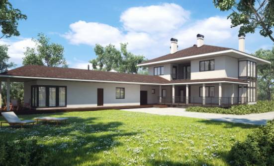 340-001-П Проект двухэтажного дома и гаражом, классический дом из кирпича Удомля | Проекты домов от House Expert