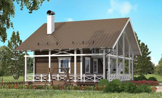 080-001-П Проект двухэтажного дома мансардой, уютный загородный дом из дерева Нелидово | Проекты домов от House Expert