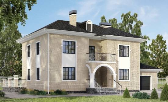 180-006-П Проект двухэтажного дома и гаражом, красивый домик из кирпича Конаково | Проекты домов от House Expert