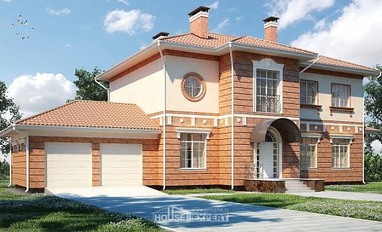 285-001-Л Проект двухэтажного дома и гаражом, классический дом из кирпича Удомля | Проекты домов от House Expert