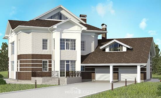 410-001-П Проект двухэтажного дома и гаражом, просторный загородный дом из кирпича Бологое | Проекты домов от House Expert