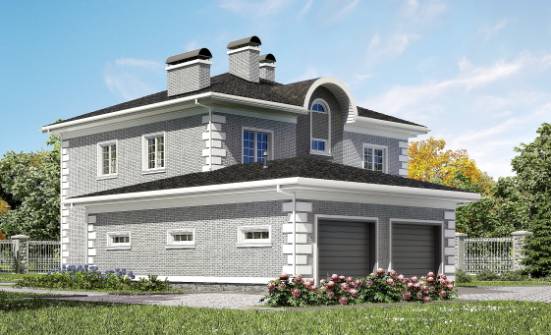 245-004-Л Проект двухэтажного дома и гаражом, красивый коттедж из кирпича Ржев | Проекты домов от House Expert