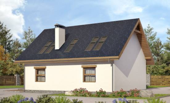 155-012-П Проект двухэтажного дома с мансардой, небольшой загородный дом из пеноблока Зубцов | Проекты домов от House Expert