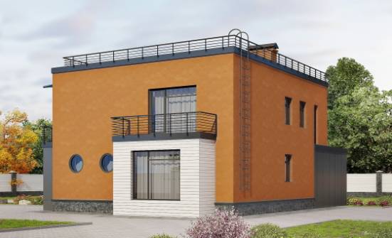 260-002-Л Проект двухэтажного дома, гараж, классический домик из блока Нелидово | Проекты домов от House Expert