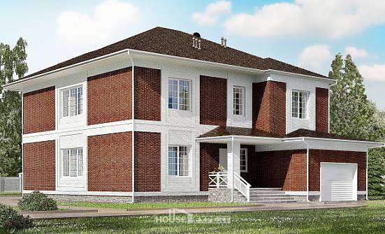 315-001-П Проект двухэтажного дома, гараж, красивый домик из кирпича Кашин | Проекты домов от House Expert