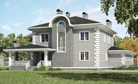245-004-Л Проект двухэтажного дома и гаражом, красивый коттедж из кирпича Ржев | Проекты домов от House Expert