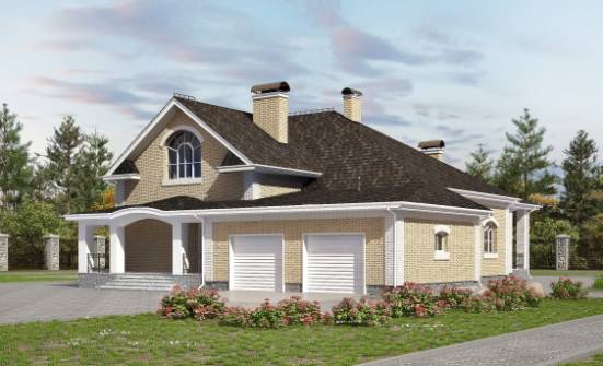 290-001-П Проект двухэтажного дома с мансардой, гараж, классический коттедж из кирпича Кашин | Проекты домов от House Expert