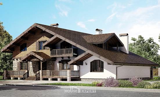320-002-П Проект двухэтажного дома мансардный этаж, огромный домик из кирпича Калязин | Проекты домов от House Expert