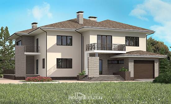 500-001-П Проект трехэтажного дома, гараж, большой загородный дом из кирпича Торжок | Проекты домов от House Expert