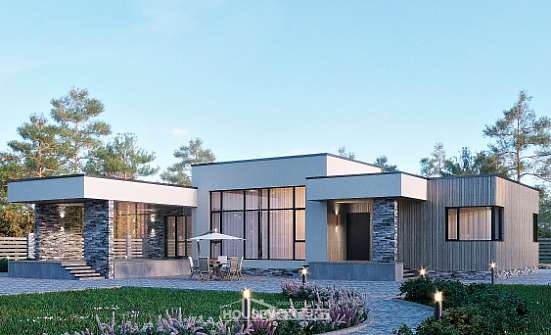 175-001-Л Проект одноэтажного дома, классический домик из поризованных блоков Торжок | Проекты домов от House Expert