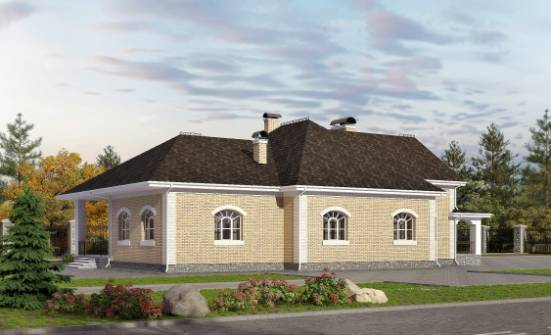 290-001-П Проект двухэтажного дома с мансардой, гараж, классический коттедж из кирпича Кашин | Проекты домов от House Expert