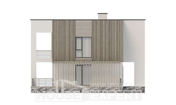 150-017-П Проект двухэтажного дома, скромный дом из керамзитобетонных блоков, Тверь