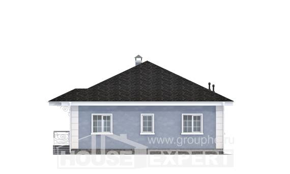 100-001-П Проект одноэтажного дома, классический коттедж из поризованных блоков, Удомля