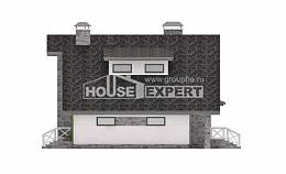 180-017-Л Проект двухэтажного дома с мансардой, гараж, современный домик из газосиликатных блоков, Удомля
