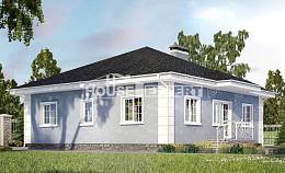 100-001-П Проект одноэтажного дома, классический домик из поризованных блоков, Кашин