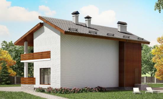 180-009-П Проект двухэтажного дома с мансардой, красивый загородный дом из кирпича, Кашин