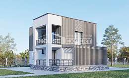 150-017-П Проект двухэтажного дома, красивый загородный дом из теплоблока, Кимры