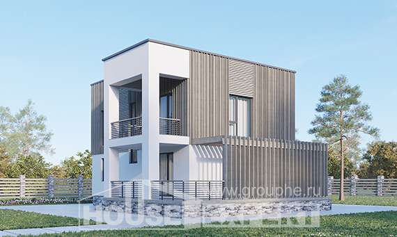 150-017-П Проект двухэтажного дома, красивый загородный дом из теплоблока, Кимры