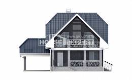 125-002-Л Проект двухэтажного дома с мансардой, гараж, доступный дом из арболита, Нелидово