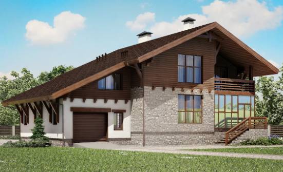 420-001-П Проект трехэтажного дома с мансардой, гараж, огромный загородный дом из кирпича, Удомля