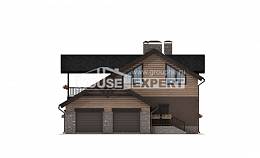 240-002-П Проект двухэтажного дома с мансардой и гаражом, красивый загородный дом из блока, Удомля