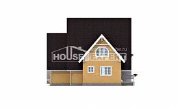 155-008-П Проект двухэтажного дома с мансардой, доступный домик из бревен, Ржев