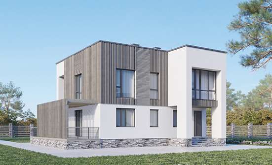 150-017-П Проект двухэтажного дома, красивый домик из газосиликатных блоков, Кимры