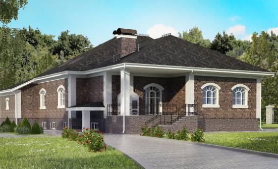 490-001-П Проект трехэтажного дома мансардой и гаражом, классический дом из кирпича, Удомля