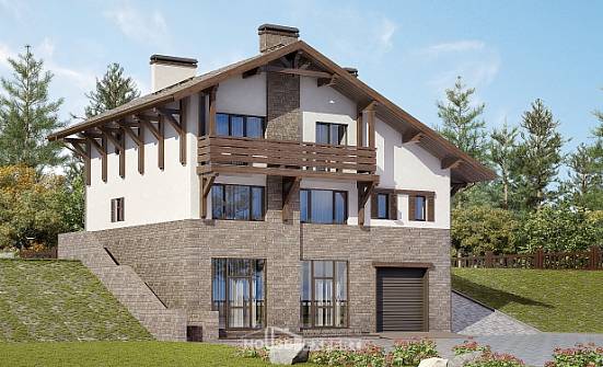 305-002-П Проект трехэтажного дома мансардный этаж, гараж, красивый дом из кирпича, Калязин