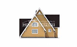 155-008-П Проект двухэтажного дома с мансардным этажом, скромный коттедж из дерева, Ржев