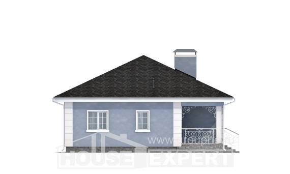 100-001-П Проект одноэтажного дома, недорогой дом из арболита, Кимры