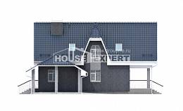 125-002-Л Проект двухэтажного дома с мансардным этажом и гаражом, экономичный загородный дом из твинблока, Зубцов