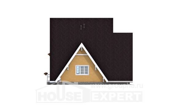 155-008-П Проект двухэтажного дома мансардой, небольшой загородный дом из бревен, Кимры