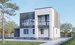 150-017-П Проект двухэтажного дома, красивый домик из арболита, Кашин