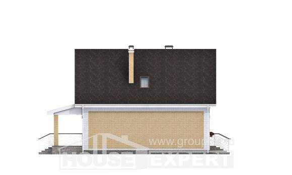 130-004-П Проект двухэтажного дома с мансардным этажом, простой домик из бризолита, Ржев